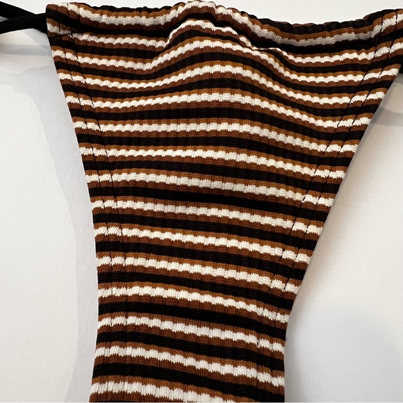 THRILLS All That Stripe String Bikini Bottoms brown XS - Picture 8 of 8